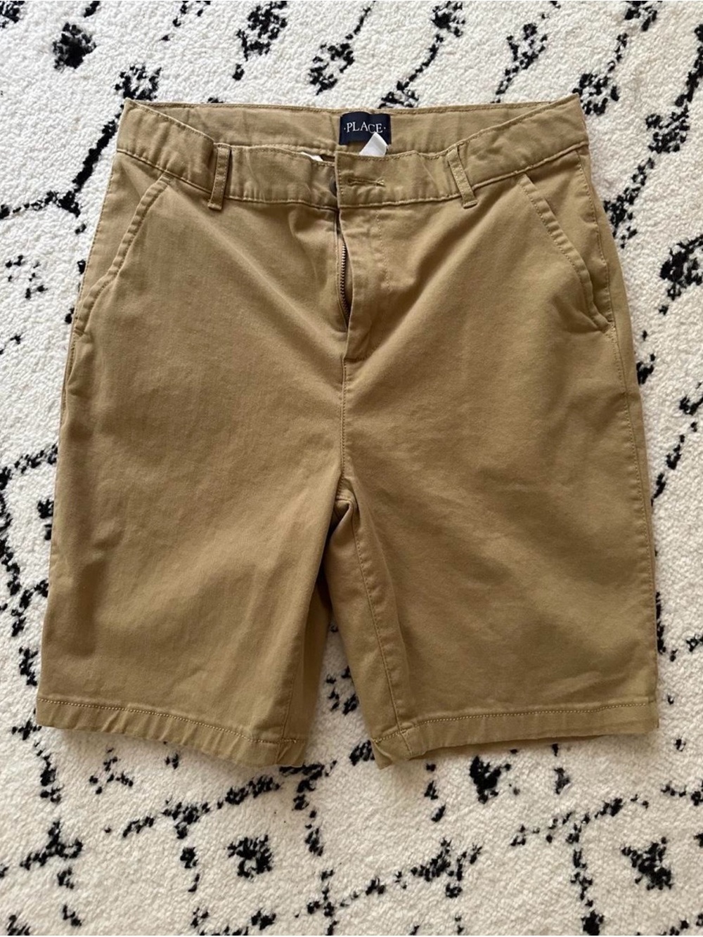 The Children's Place Boys' Khaki Flat Front Chino Shorts